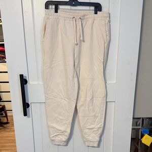 North Face Cream Jogger Sweatpants  Large